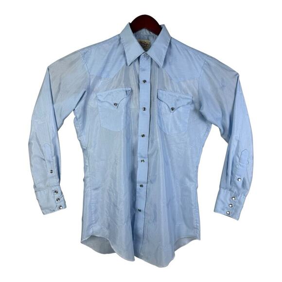 H Bar C Pearl Snap Rodeo Cowboy Eagle El Dorado Ranchwear Western Shirt 15.5 - Picture 1 of 14